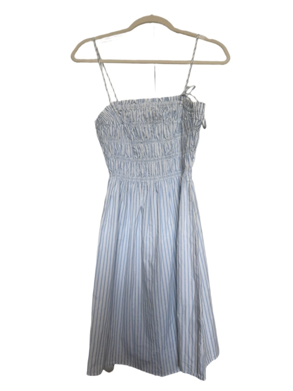H & M Blue Striped Smocked Sundress - Women